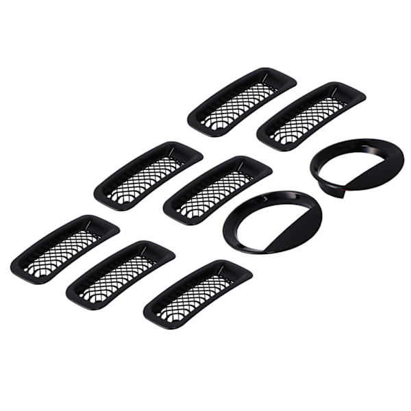 [RM]Front Mesh Grille Inserts Forlygteringe Kit til Jeep Patriot 2011 2016