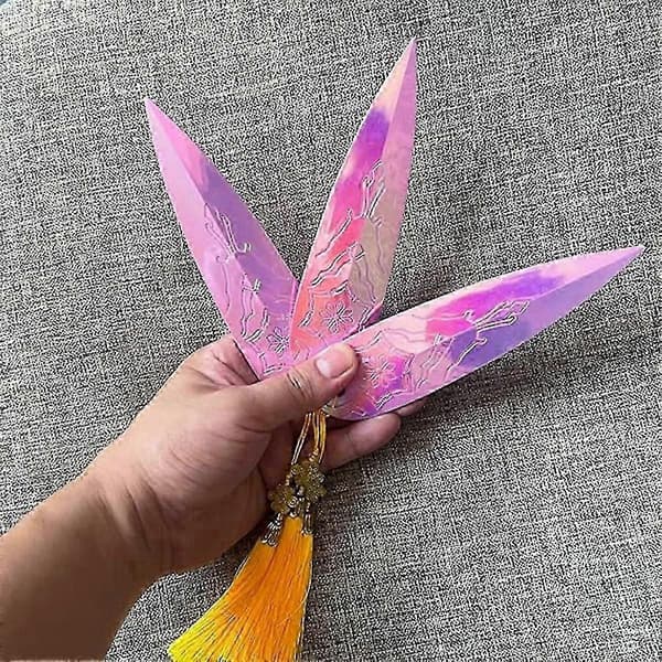 3-delt Fantasy Dolkesæt, Anime-inspireret Shuriken Replika, Cosplay Tilbehør til Kostume & Rollespils Samleobjekter Blue