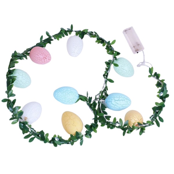 Påskägg Ljusslinga DIY Utomhusfest Dekor Spräckta Ägg 2.6m