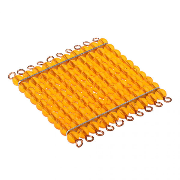 Bead Toy Number 1-10 Bead Strings + 100 Square Beads - Montessori Math Materials Toy for Kid Baby