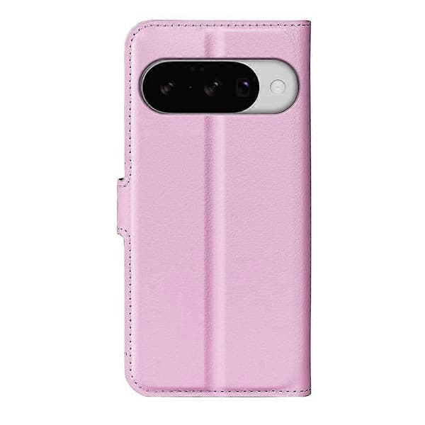 [RM] Litchi læder-telefonetui til Google Pixel 10 / 10 Pro Pink For Google Pixel 10 / 10 Pro
