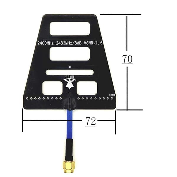 2X 2.4G Yagi retningsantenne for forbedret dataoverføring for FRSKY X9D PLUS SE Maple Leaf ELRS WIFI-antenne Black
