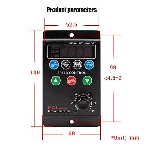 [RM]220V Single-Phase Input Three-Phase Output Motor Driver Frequency Converter with Four-Digit Digital
