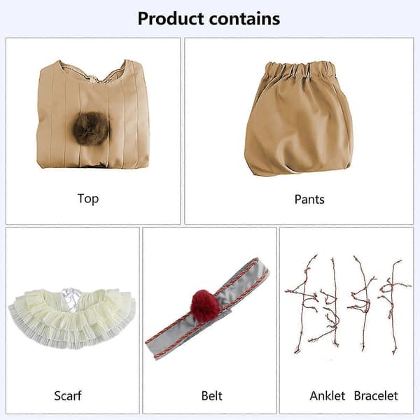 [RM] Halloween Klovnekostume Makeup Cosplay It Filmen Pennywise Deluxe Kostumer til voksne L