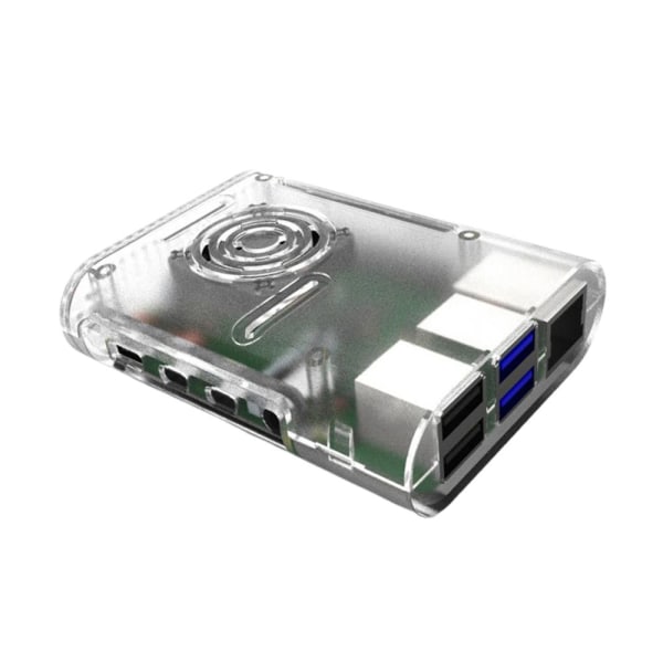 case med installerbar fläkt kylfläns för raspberry pi 4b transparent