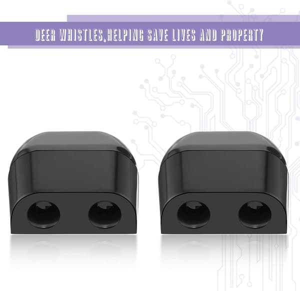 [RM]8 Animal Car Devices Deer Warning Dual Construction Deer Devices, Warning Horn Whistle (Black)