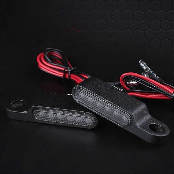 Motorcykel Blinklys 6LED Ravfarvede Indikatorer 2 STK Styrlys til Scooter