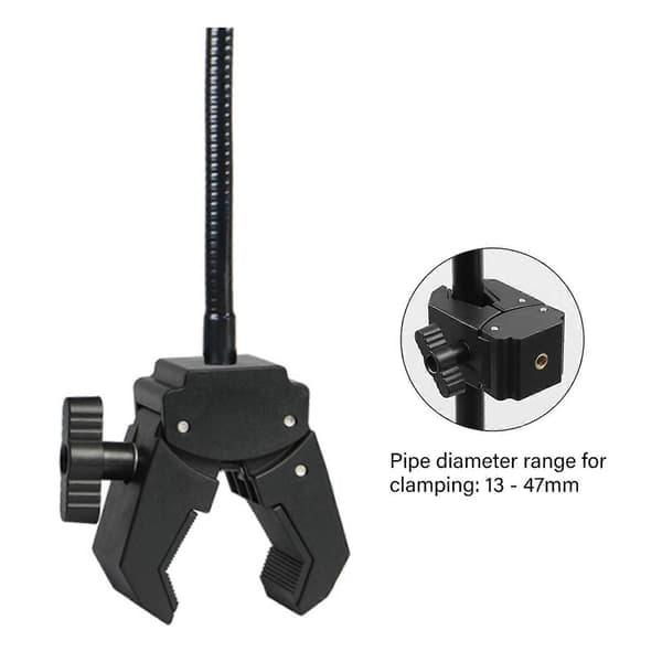 Flexibel rörarmklämma för fotostudio tillbehör Hårtork Kameramontering och belysningsutrustning Justerbart grepp 30cm 30cm