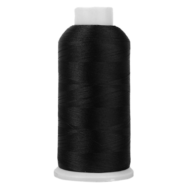 108d/2 Polyester Symaskin Broderitråd Spole Svart