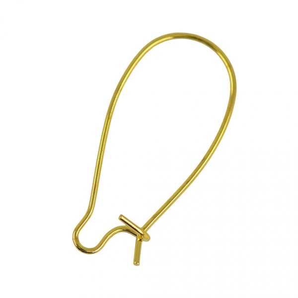 50 st DIY Smyckestillverkning Fransk Örhänge Krok 25mm Guld Örontrådar