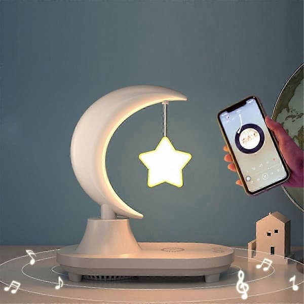 Bluetooth-højttaler med LED-stjerneprojektor, sengelampe med atmosfære