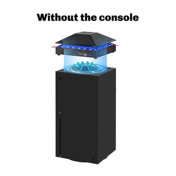 Til Xbox Series X Spillekonsol Køleventilator Top Støvtæt Cover 3 Hastigheder Justerbart Kølesystem RGB 2 USB