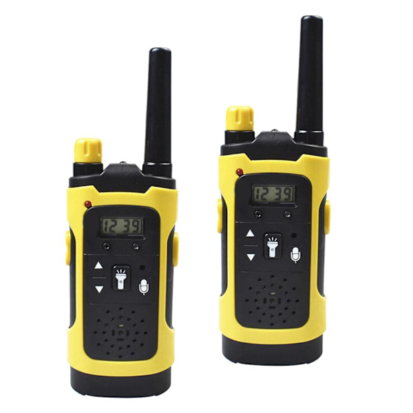2 st Walkie Talkie Inomhus Utomhus Barn Leksak Gul