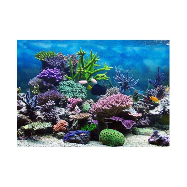 akvarium bakgrund, korall klistermärke akvarium väggdekor självhäftande affisch l