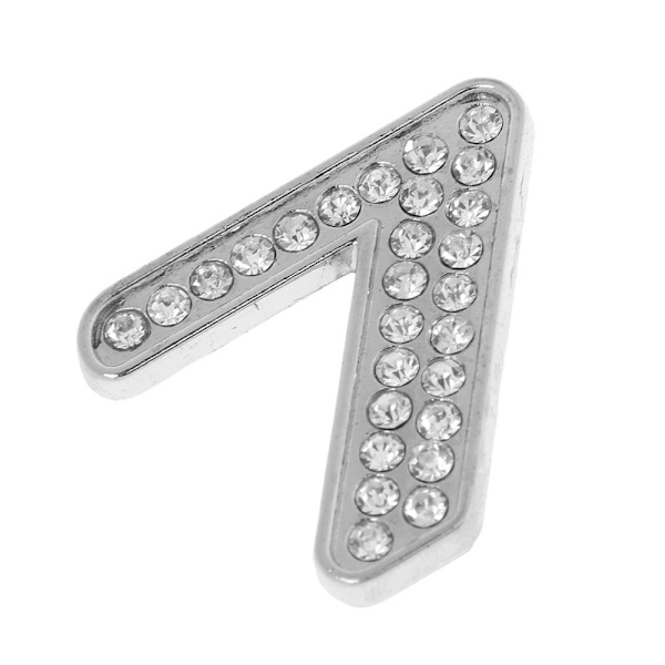 Rhinestone Diamante DIY Nummer 7 Alfabet 3D Bilmärke Klistermärke Dekal Emblem