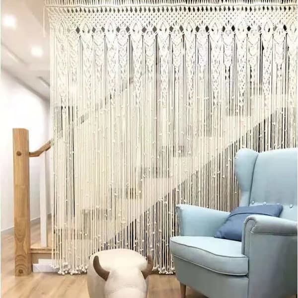 [RM] Macrame Curtain Wall Hanging 85x200cm, Wedding Backdrop, Door Decoration Without Rod【pl】