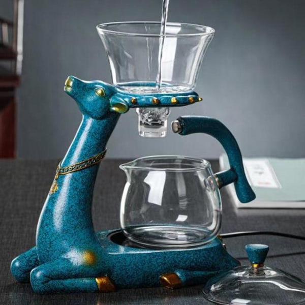 Droppkanna av glas tekanna Värmebeständig tekopp av glas Vattenavledning Dropp tekopp tekanna kaffe tebryggare