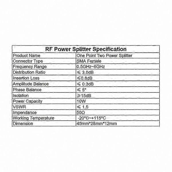 SMA Microstrip Power Combiner 0,5-6GHz 10W til WiFi RF