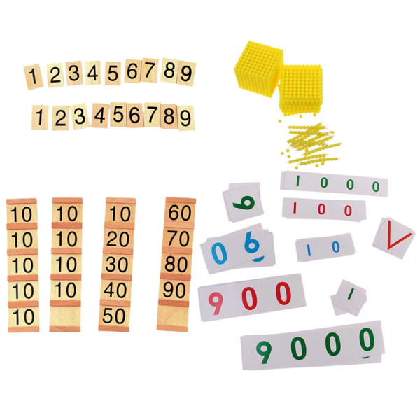 Montessori Baccarat-spel + Infoga siffertavla för barn som beräknar matematikinlärningsleksak