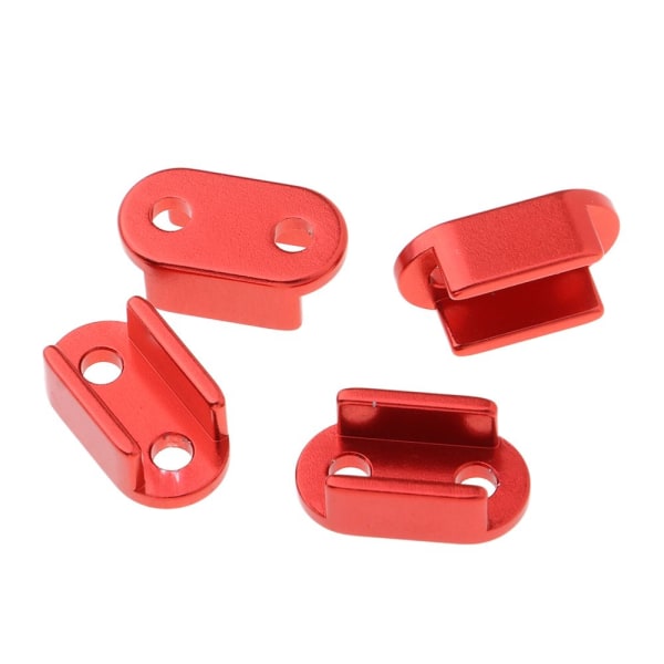 4x Bladfjäderfästen/Hållare i Aluminiumlegering för WPL B16 B24 B36 Röd