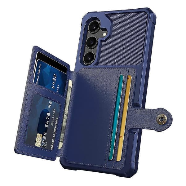 ZM03 Samsung A55 5G -kotelo lompakolla ja magneettisella autotelineellä Multicolor Style D