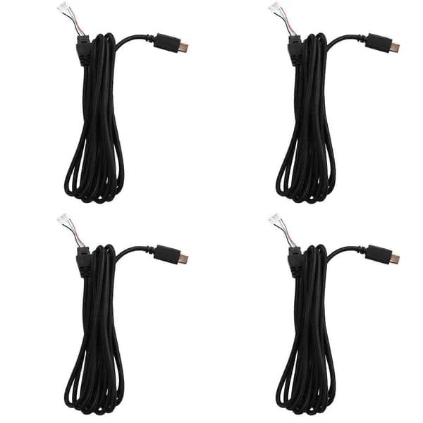 4X til ASUS ROG Delta / ROG Delta S USB-C Gaming Headset Ledning Aux Kabel Hovedtelefonkabel Black