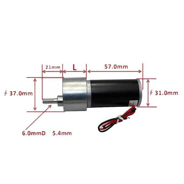 Högmoment DC Växelmotor 12V 260RPM Hastighetsreducerande Växelmotor