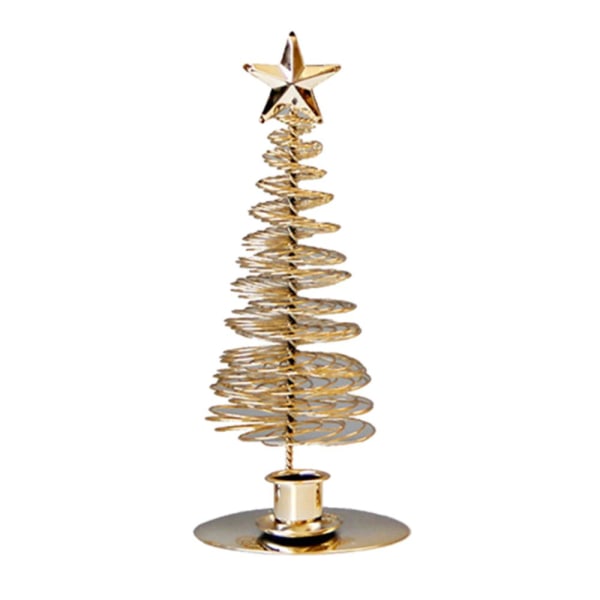 Metall Gold Star Tree Ljushållare Med Dubbel Enkel Ljus S Cups Enkel Cup
