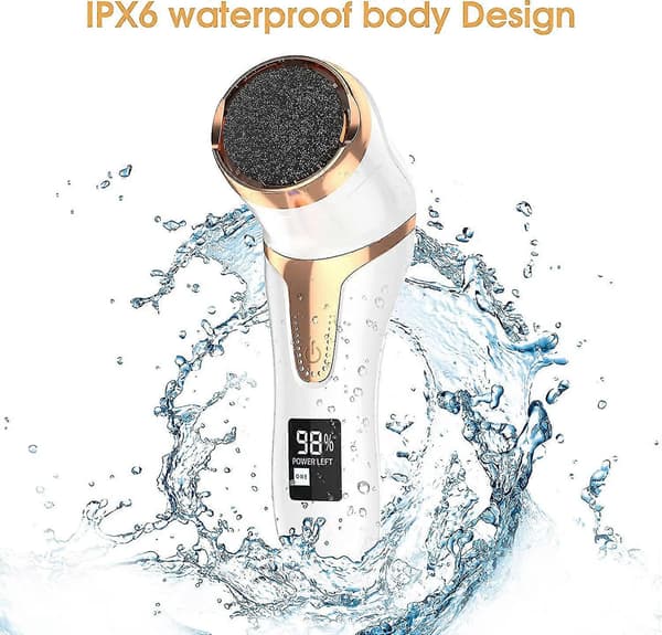 [RM]Electric Callus Remover, Rechargeable Electric Foot File with Vacuum Function, Ipx7 Waterproof Callus Removal for Feet