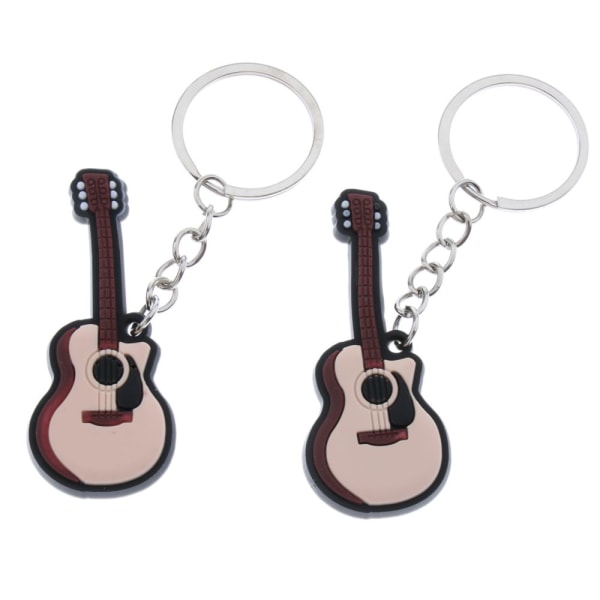 2x Nyckelring Nyckelring hängande instrumenthållare för folkgitarrmusikinstrument