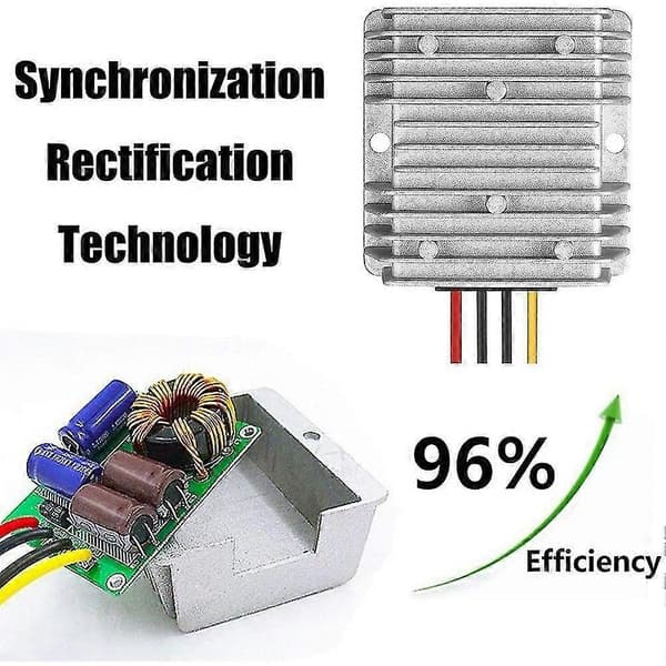DC 24V til 48V 5A 240W Regulator Strømkonverter Vanntett Modultransformator Egnet for Golfbil