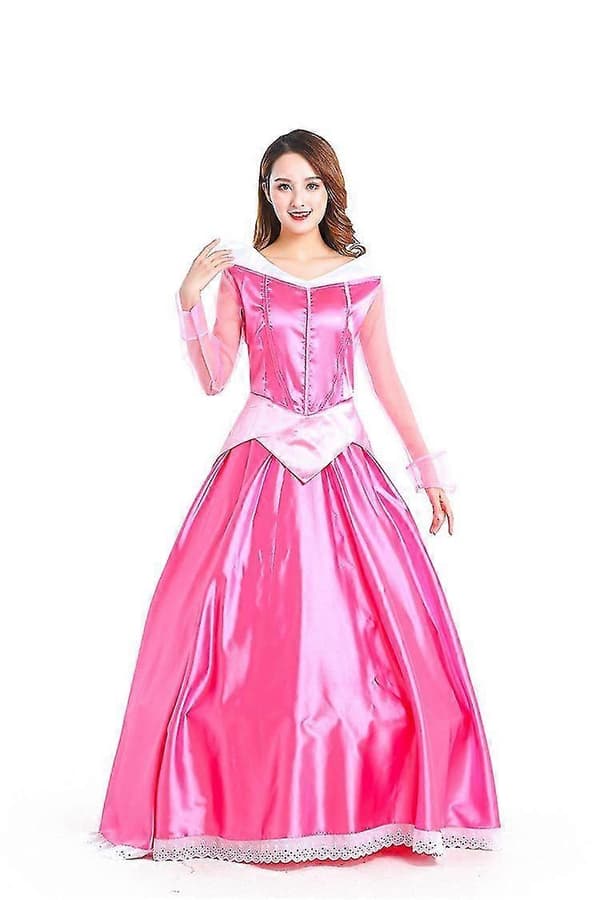 Halloween Prinsessklänning Sjöjungfru Törnrosa Prinsesskostym Vuxenkostym Törnrosa Prinsessklänning S