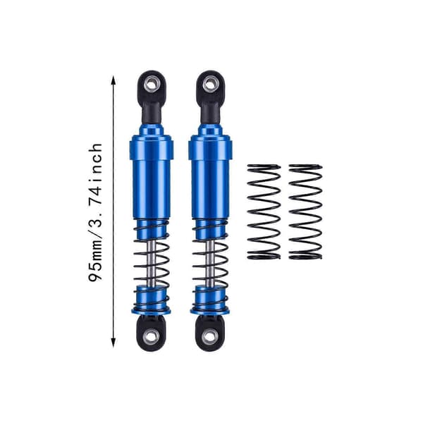 [RM]2 Stykker 1:10 RC Bil Støddæmper Tilbehør Reservedele til RC Bil Crawler lilla blue 9.5cm
