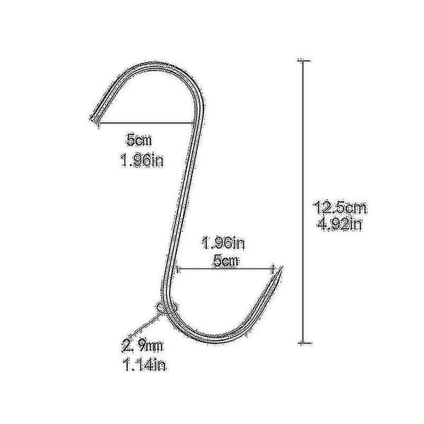 [RM]20 Pcs. Stainless Steel Hooks with Sharp Point for Butcher Shop, Kitchen, Hot and Cold Smoking, Practical Hook (FMY)