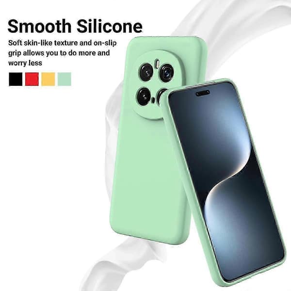 [RM] Stöttåligt mobilskal i flytande silikon med enfärgad design Green For Honor Magic7 Pro