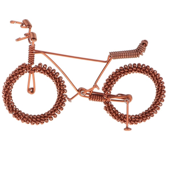 Vintage Metall Cykelmodell m/ Blomhjul Hantverksleksak Gåva Cafédekor