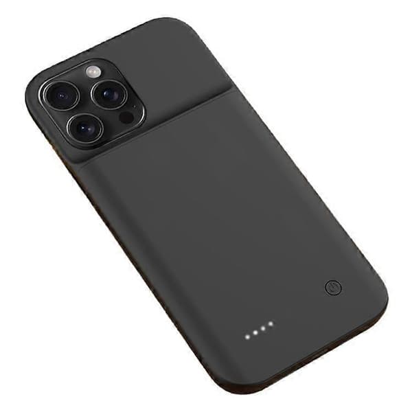 Kompatibel med iPhone 15 Pro Max bærbart batteripakke 6800mAh ladeetui utvidet batteri telefondeksel