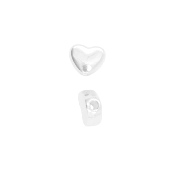 100 st 5 mm Mini Love Heart Spacer Lösa pärlor för gör-det-själv smycken Silver