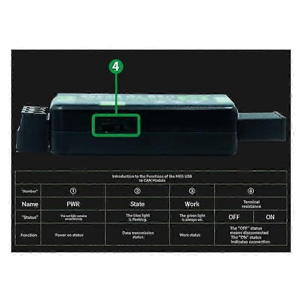 USB til CAN FD-adapter, CAN-analysatormodul med virtuel seriel port, kompatibel med Raspberry Pi og Klipper, V2.0