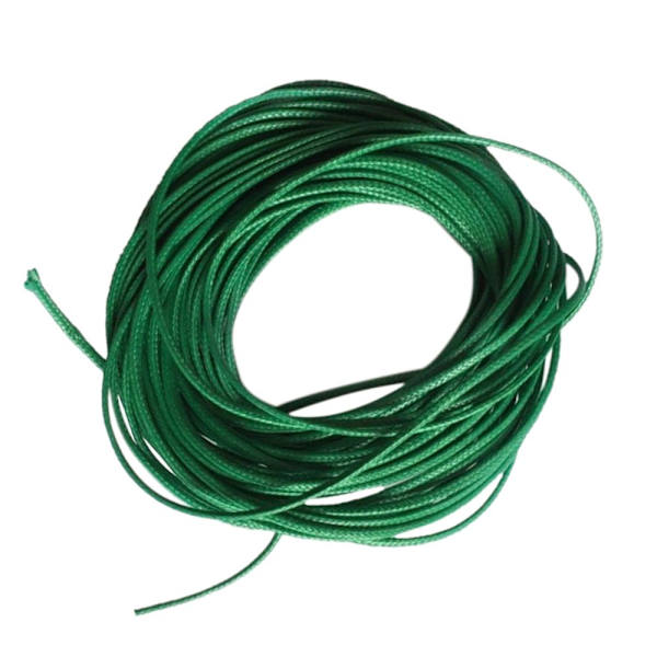 10m Vaxad Nylonrep Sladd För DIY Halsband Armband Tillverkning Grön 1mm