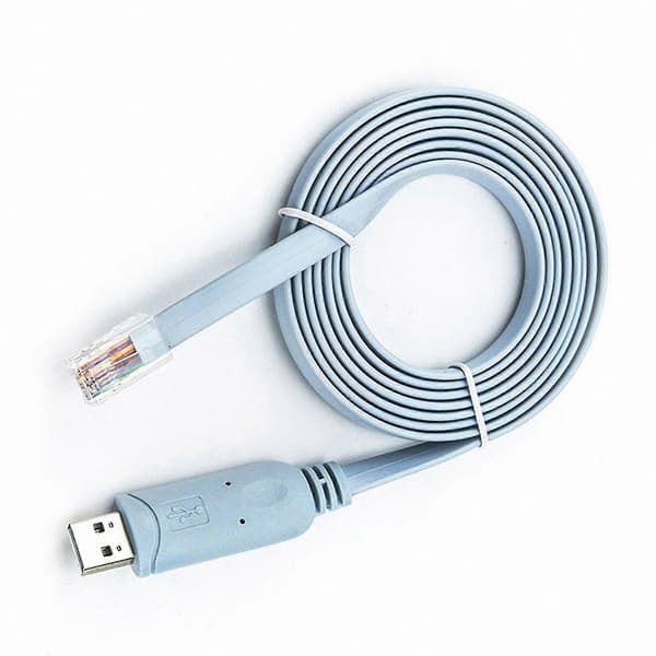 1,8 m USB-RJ45- ja RS232-sarjakaapeli konsoliyhteyksiin blue
