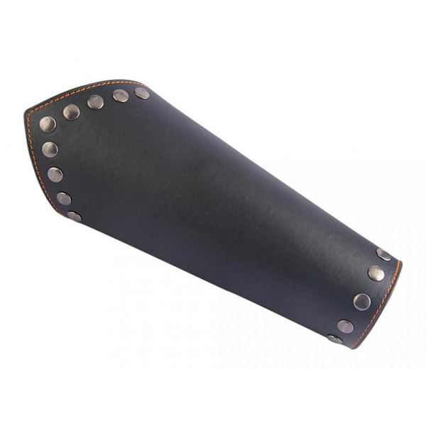 Handske I Läder Unisex Armskydd Medeltida Vakt Bracer Kostym Tillbehör Svart
