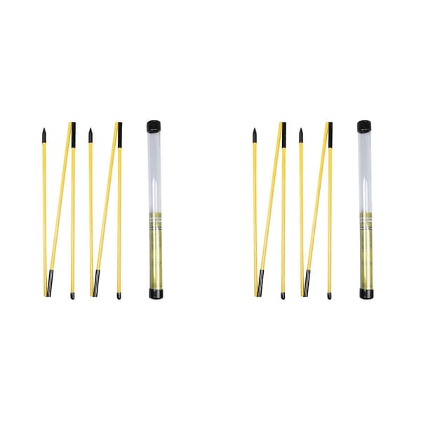 2X Golf Alignment Sticks Golf Practice Rods Putter Gul Træner Værktøjer Golf Swing Træningsværktøj Yellow