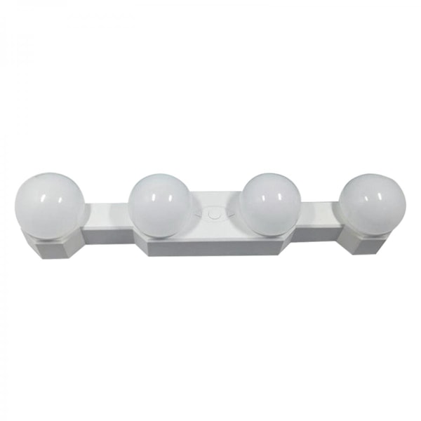 Hollywood Style Sminkspegellampor Kit, Justerbar Färg och Ljusstyrka med 4 LED-lampor, Belysning för Sminkbord Set i