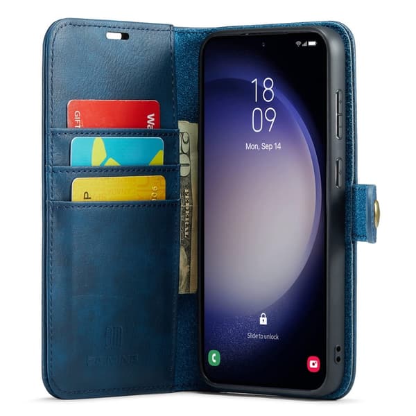 DG MING Samsung A56 5G 2-i-1 Magnetisk Pung Etui - Blå Bl\\u00e5 blue