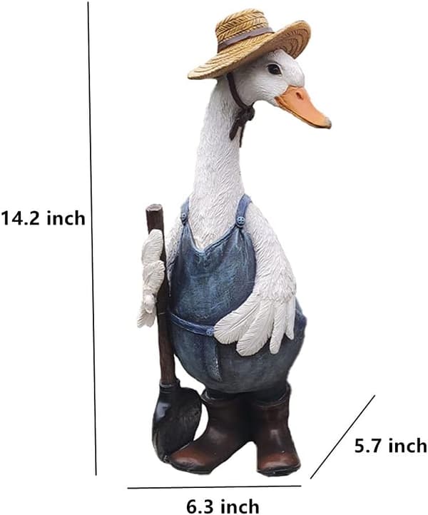 [RM] Decorative Resin Duck Statue, Miniature Duck Statue, Cute Statue