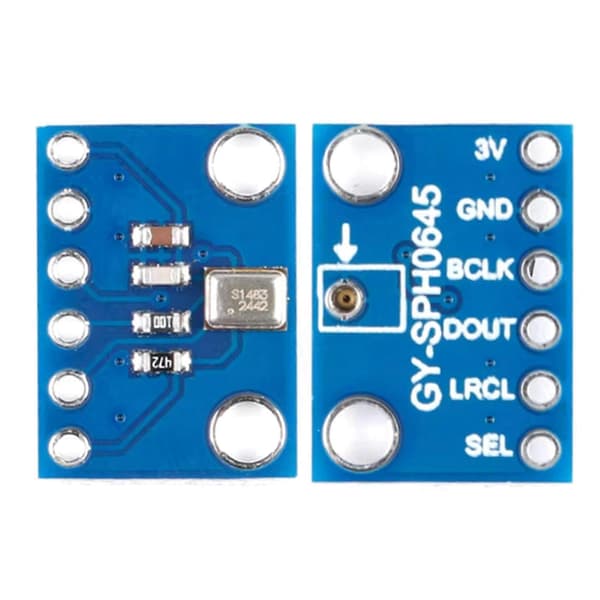 2X SPH0645 I2S MEMS -mikrofonin breakout-anturimoduuli SPH0645LM4H-mikrofonimoduuli 1,6-3,6 V Arduinoon Blue