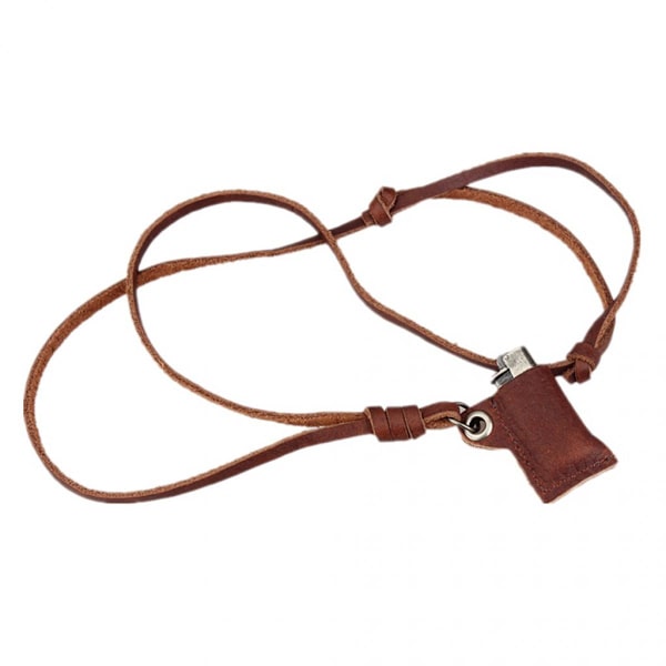 Punk Rock Hängsmycke Tändare Paket PU Läder Halsband Charm Smycken Gåva