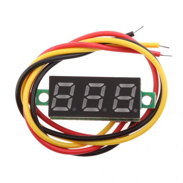 0,28 tum 3-tråds LED DC 0-100V Digital Voltmeter Digital Spänningstestare Grön