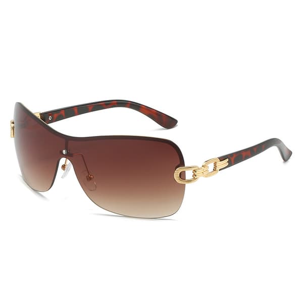 Vintage Rimless Oversized Gradient Sunglasses for Women
